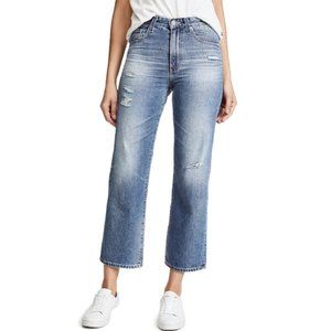 AG Jeans Rhett High Rise Waist Tomboy Boyfriend Vintage Distressed Wide Leg